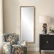 Kampar 73.63 X 29.5 inch Antiqued Gold and Natural Rattan Full Length Mirror