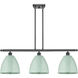 Ballston Plymouth Dome LED 36 inch Matte Black Island Light Ceiling Light in Matte Seafoam