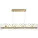 Vessel LED 59 inch Gilded Brass Linear Multi-Pendant Ceiling Light in Amber, 2700K LED
