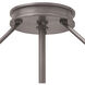 Collier 4 Light 22 inch Antique Nickel Indoor Semi-Flush Mount Ceiling Light