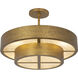 Moda 8 Light 22 inch Rustic Gold Semi-Flush Ceiling Light
