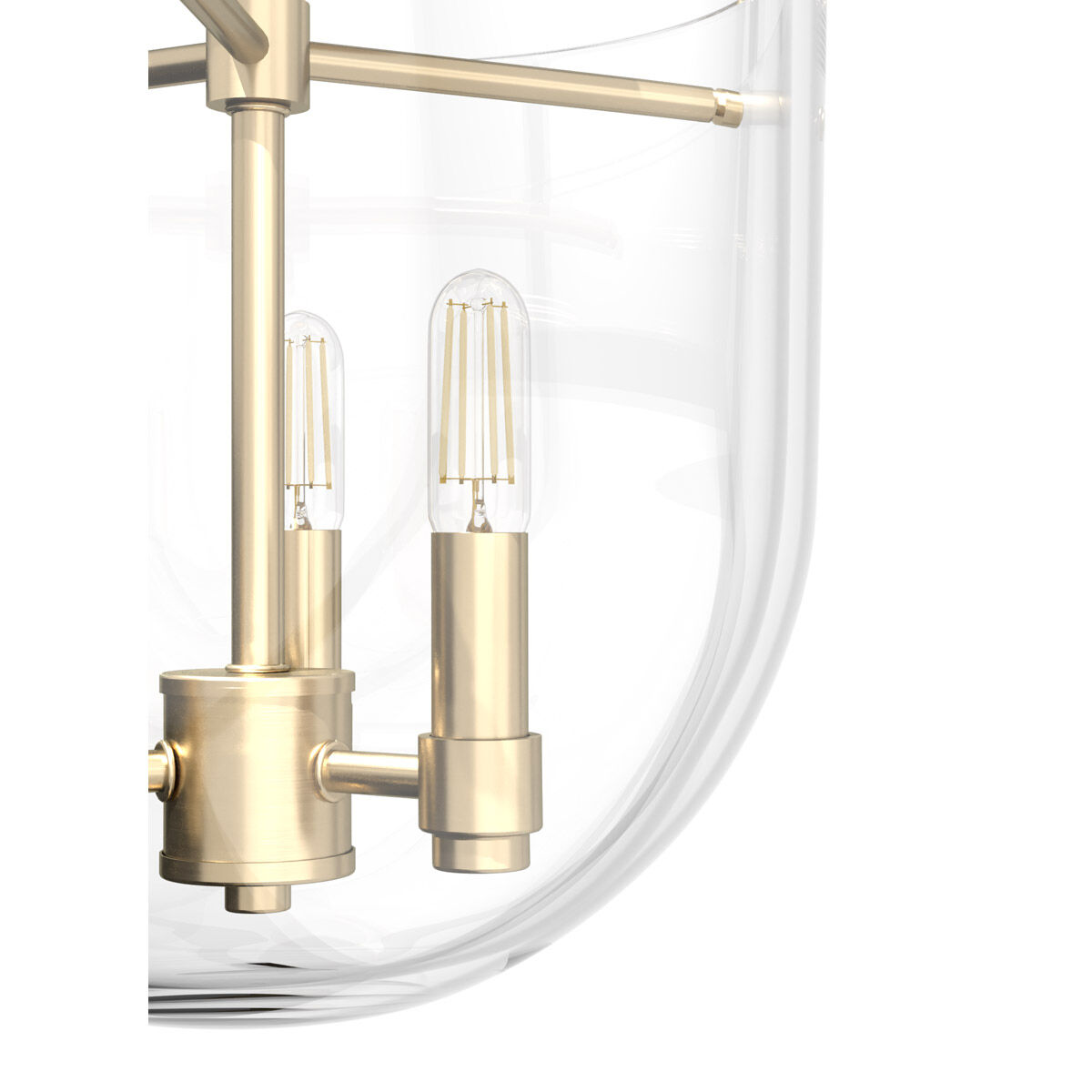 Sacha 3 Light 11 inch Alturas Gold Semi-Flush Mount Ceiling Light