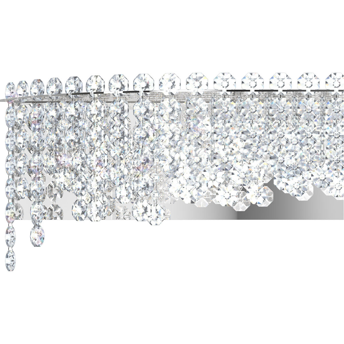 Chantant 6 Light 36 inch Polished Stainless Steel Bath Vanity & Wall Light in Optic, Strand