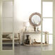 Grayson Off White Linen & Grey Washed Wood Settee