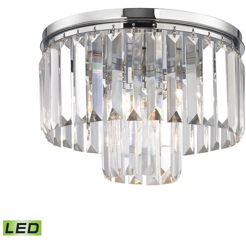 Palacial LED 12 inch Polished Chrome Flush Mount Ceiling Light