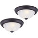 Madison 1 Light 11 inch Oil Rubbed Bronze Flush Mount Ceiling Light, Twin Pack