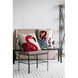 Anita 24 X 6.5 inch Red and White Pillow, Set of 2