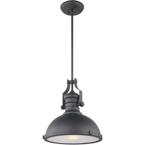 Cresswell Series 1 Light 13 inch Matte Black Pendant Ceiling Light