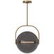 Sean Lavin Fues LED 14.8 inch Natural Brass Line-Voltage Pendant Ceiling Light in Transparent Smoke Glass