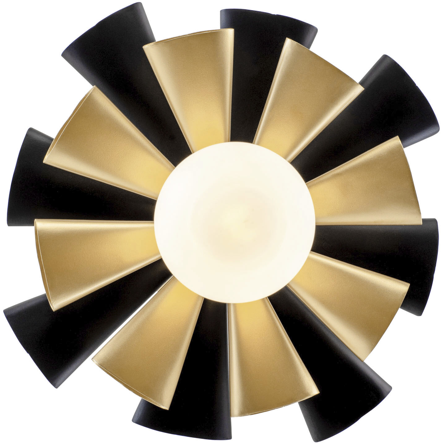 Daphne 1 Light 12.25 inch Matte Black and French Gold Pendant Ceiling Light
