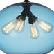 Glass 4 Light 16 inch Black Down Pendant Ceiling Light