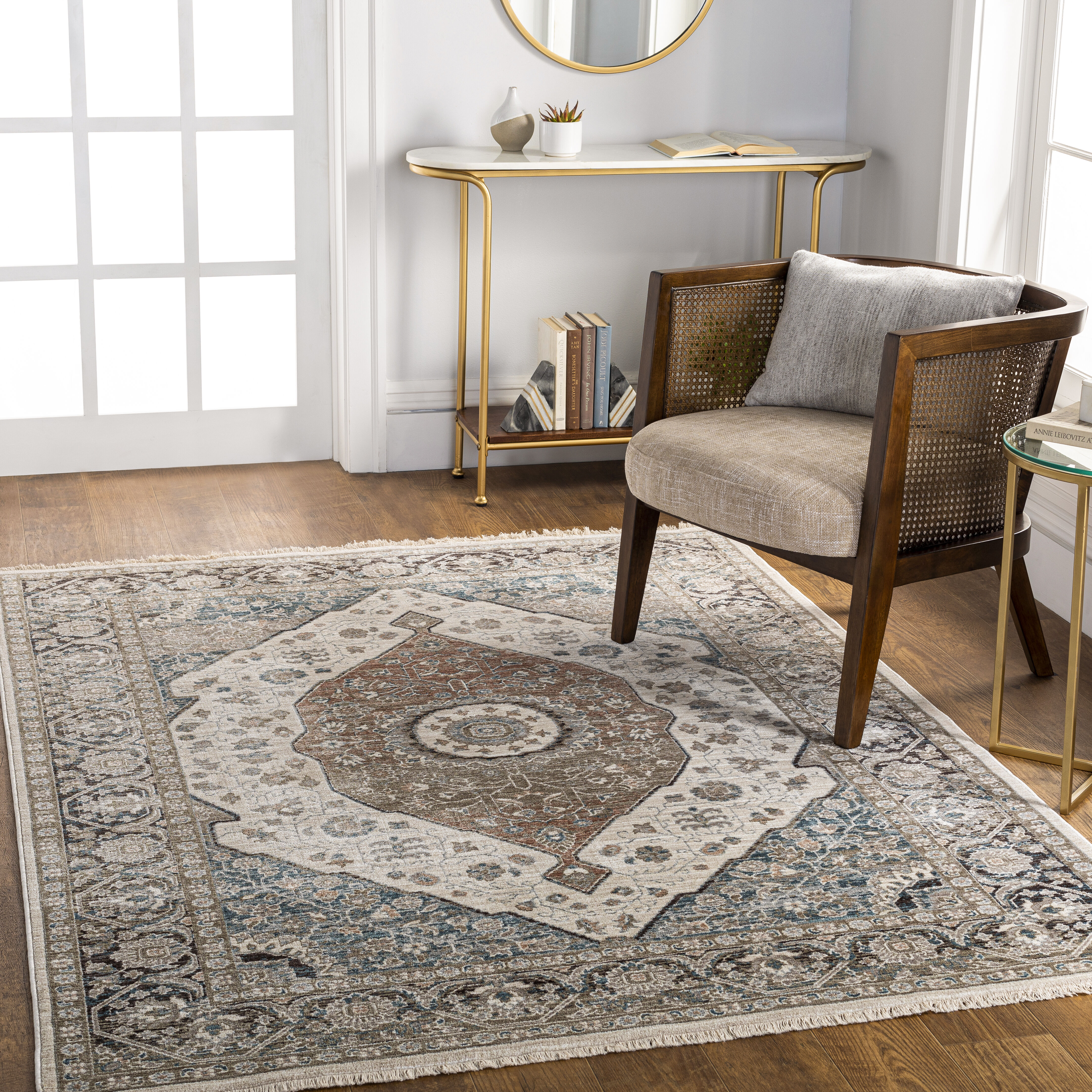 Carlisle 93 X 63 inch Taupe Rug, Rectangle