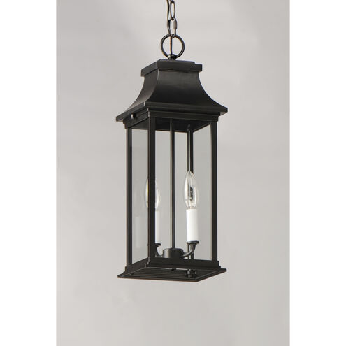 Vicksburg 2 Light 7 inch Black Outdoor Hanging Lantern