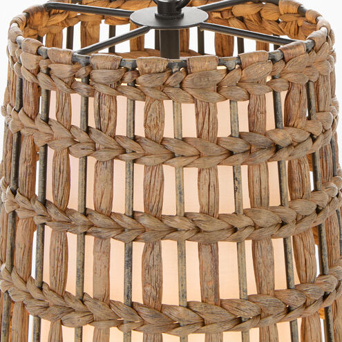 Mindoro 3 Light 15 inch Tobacco and Matte Black Pendant Ceiling Light