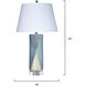 Diamond 32 inch 100.00 watt Blue and Cream Table Lamp Portable Light