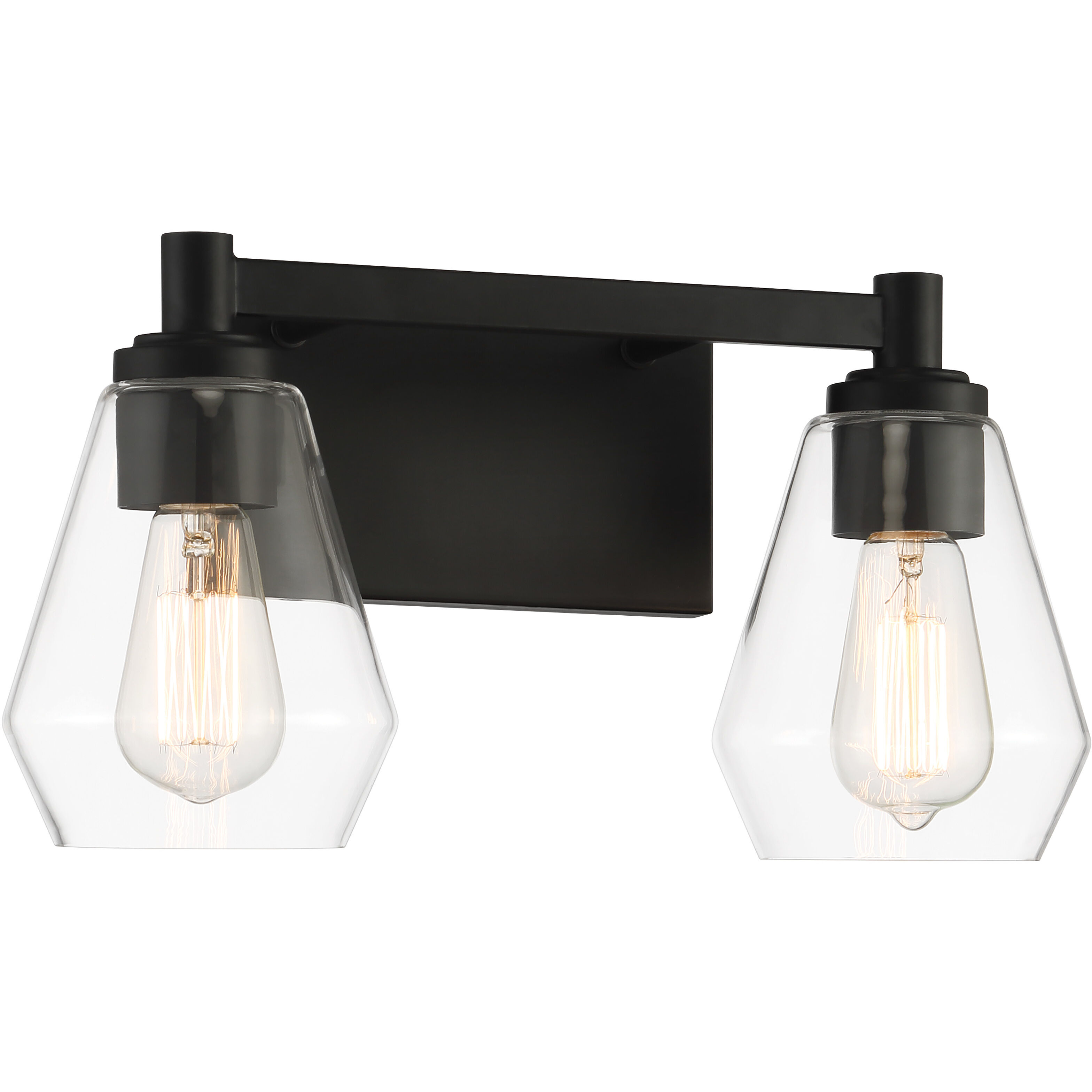 Clarity 2 Light 16 inch Coal Bath Vanity Wall Light