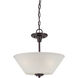Pittman 2 Light 15 inch Sienna Bronze Semi Flush Mount Ceiling Light