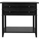 Colonial 35 X 32 inch Distressed Black Side Table, 2-Drawer