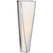 Julie Neill Lorino LED 5.5 inch Polished Nickel Sconce Wall Light in White Glass, Medium