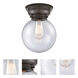 Aditi Large Beacon LED 8 inch Oil Rubbed Bronze Flush Mount Ceiling Light in Seedy Glass, Aditi