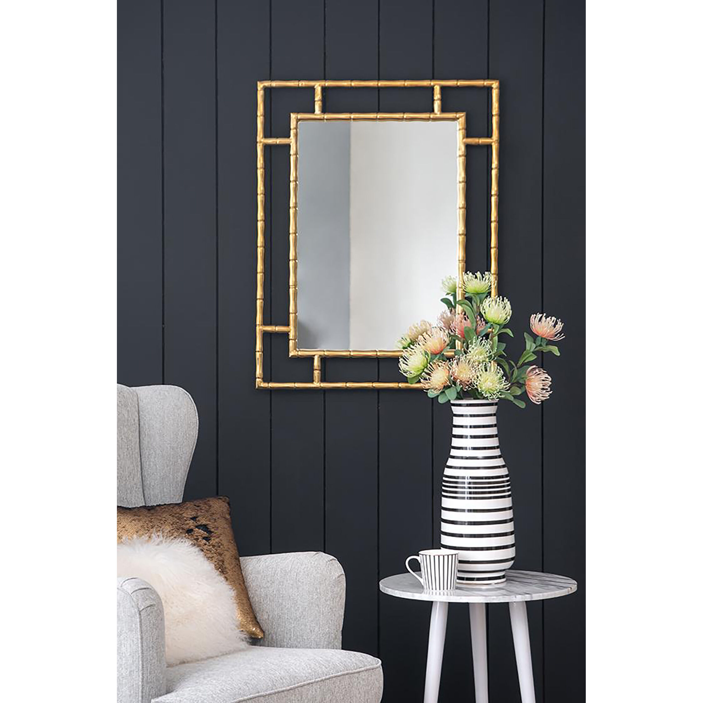 Striped 18 X 7 inch Vase