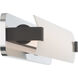Arclume LED 24 inch Chrome and Dark Matte Black Bath Bar Wall Light