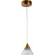 Canada LED 6 inch Antique Gold LED Pendant Ceiling Light