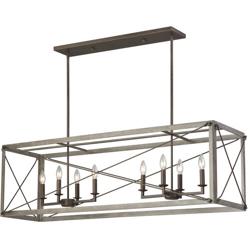 Sean Lavin Thornwood 8 Light 49 inch Washed Pine Island Pendant Ceiling Light