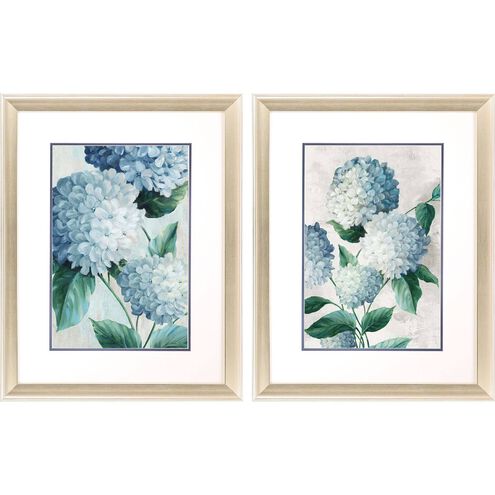 Florals Collection Blue Framed Art