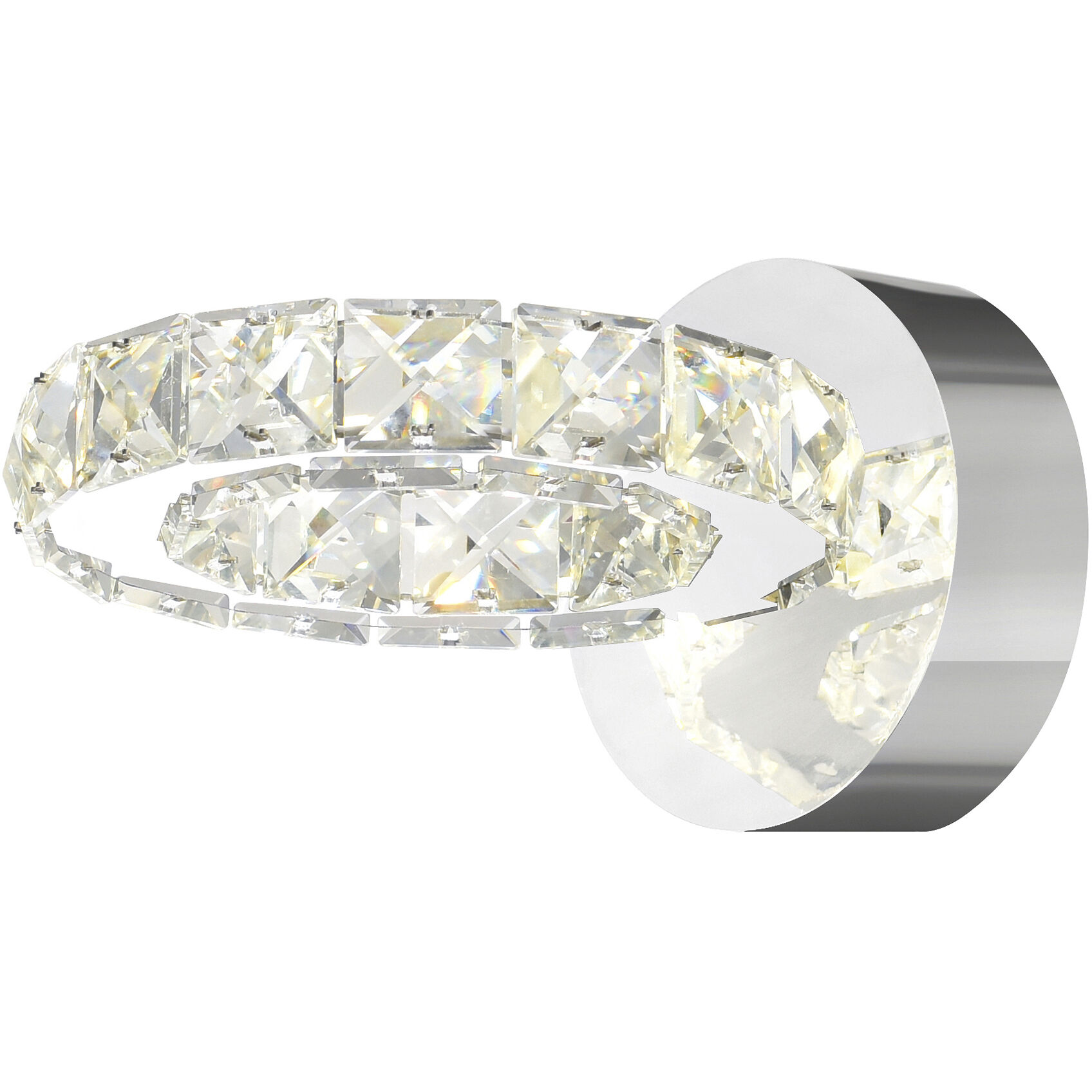 Ring LED 7 inch Chrome Wall Light