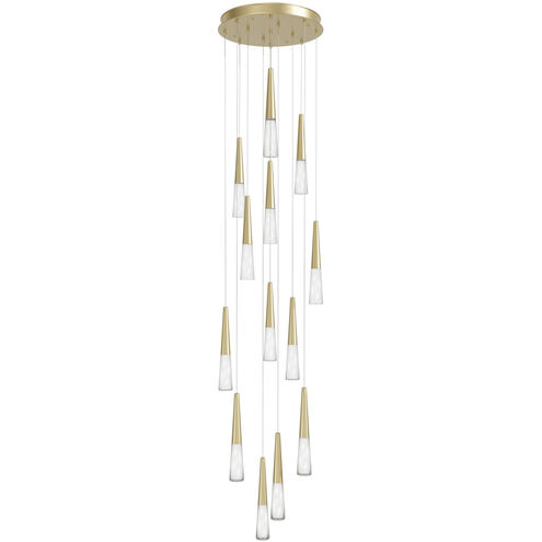 Encino LED 22 inch Brushed Brass Multi Port Pendant Ceiling Light