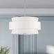 Fontana 5 Light 22 inch Brushed Nickel Pendant Chandelier Ceiling Light
