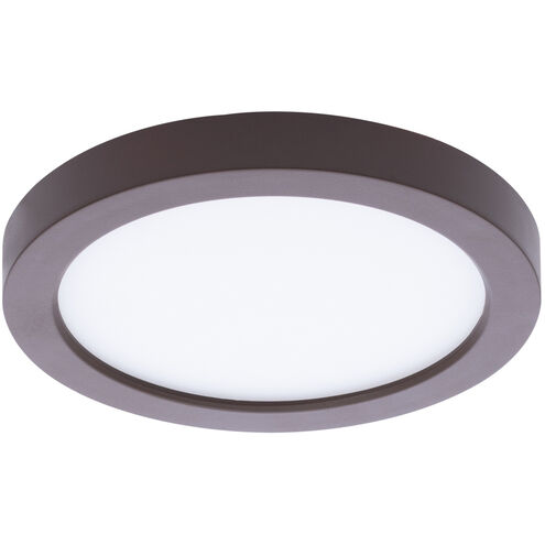 Round LED 5.25 inch Bronze Flush Mount Ceiling Light in 3500K