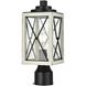 County Fair 1 Light 14.5 inch Black and Birchwood on Metal Outdoor Lamp Post