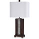 Owen 32 inch 100.00 watt Distressed Espresso and Silver Metallic Table Lamp Portable Light