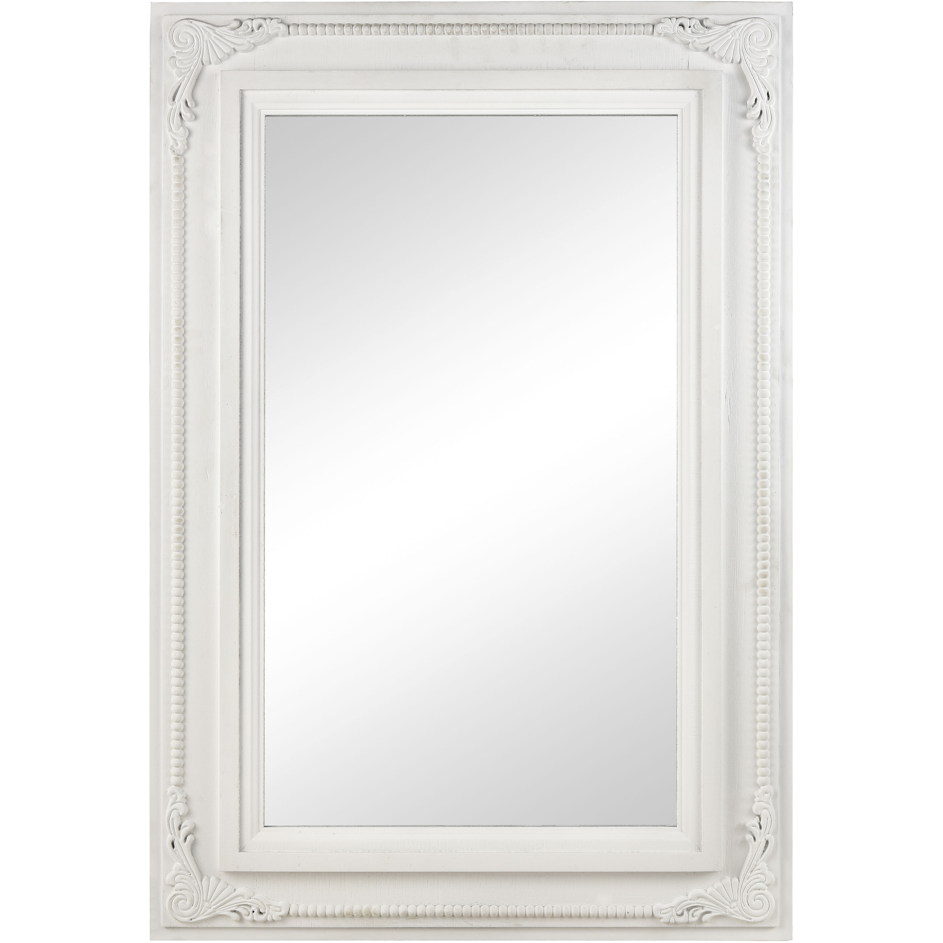 Marla 38.75 X 26.5 inch White with Mirror Wall Mirror