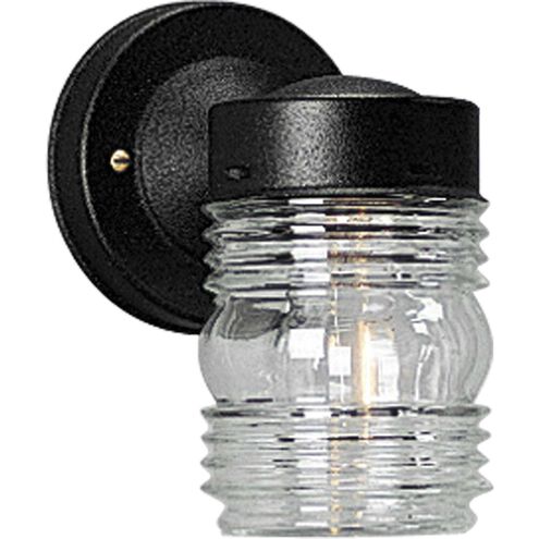 Utility Lantern Outdoor Wall Lantern in Black