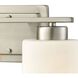 Summit Place 2 Light 12 inch Brushed Nickel with White Vanity Light Wall Light