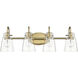 Bristow 4 Light 29 inch Antique Brass Vanity Light Wall Light
