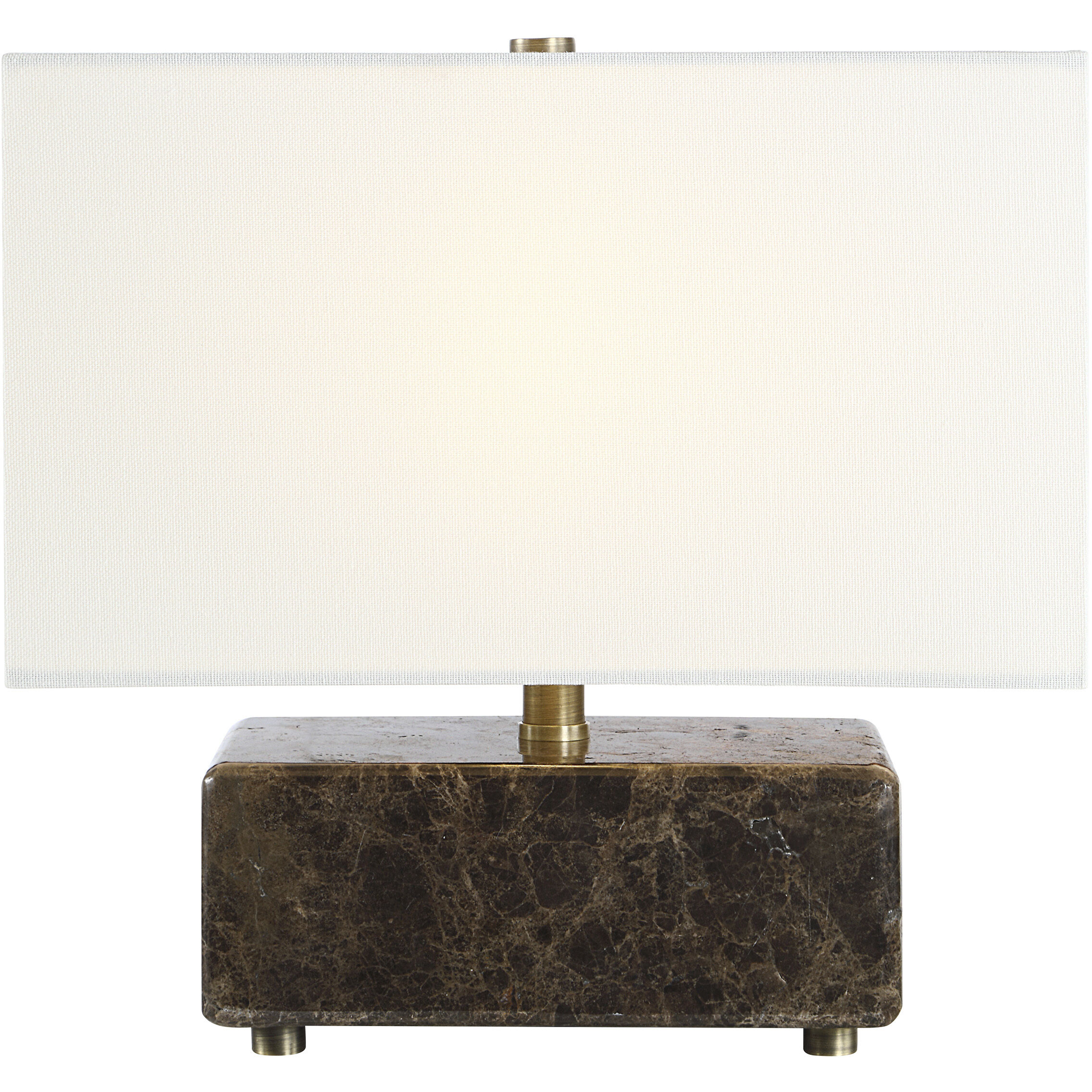 Cabo 11.25 inch Brown Emperador Marble Table Lamp Portable Light