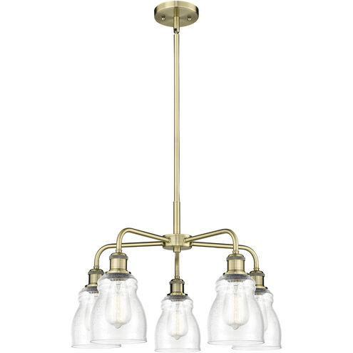 Ellery 5 Light 22.75 inch Antique Brass and Seedy Chandelier Ceiling Light