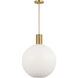 Drew & Jonathan Colewood 1 Light 20 inch Satin Brass Pendant Ceiling Light, Large