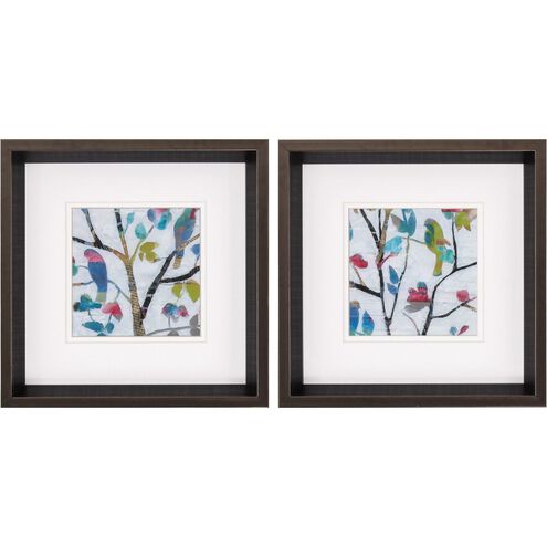 Florals Collection Blue Framed Art