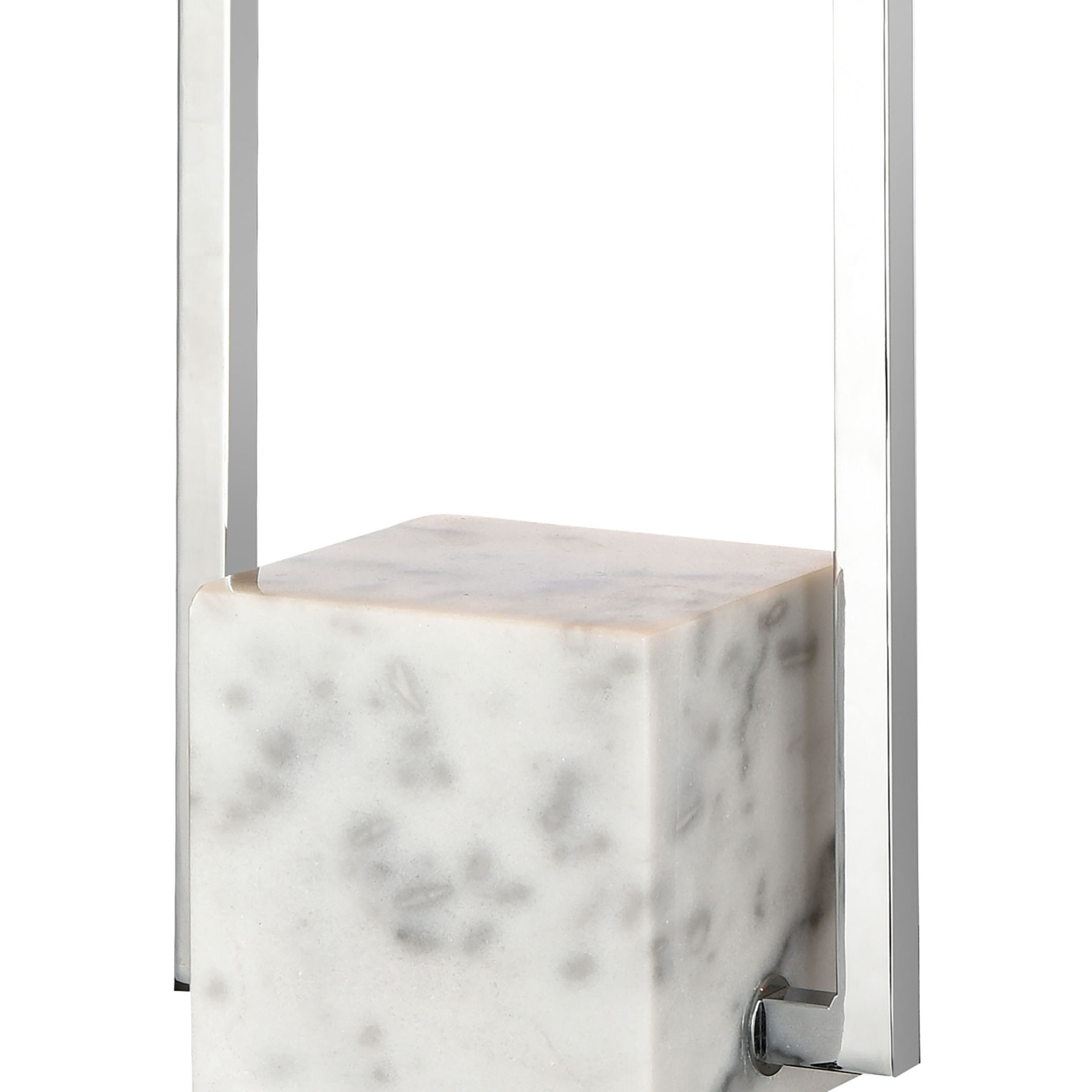 Dunstan Mews 31 inch 150 watt Chrome with White Table Lamp Portable Light