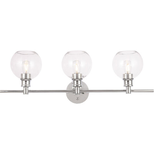 Syracuse 3 Light 28 inch Chrome Wall sconce Wall Light