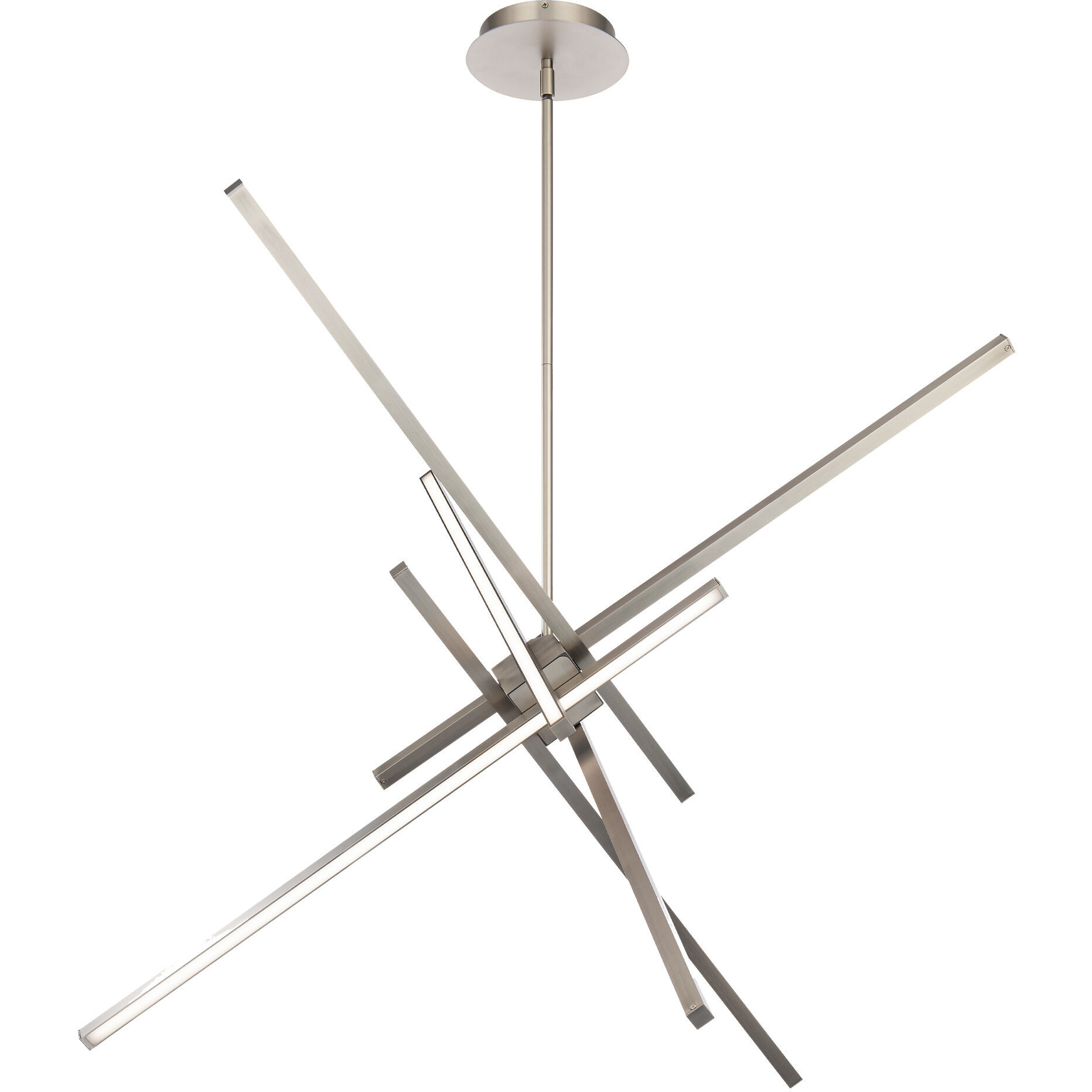 Parallax LED 38.75 inch Brushed Nickel Pendant Ceiling Light, dweLED