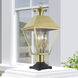 Wentworth 4 Light 28 inch Natural Brass Outdoor Extra Post Top Lantern, Extra Large