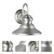 Signature 1 Light 9.5 inch Brushed Nickel Outdoor Wall Light