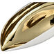 Greer 17.75 X 4 inch Vessel in White and Gold Glazed