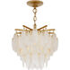 Chapman & Myers Cora LED 18.75 inch Antique-Burnished Brass Semi-Flush Mount Chandelier Ceiling Light, Medium
